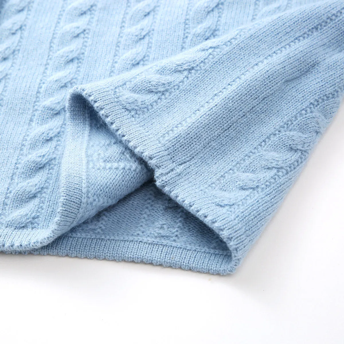 100% Wool Vintage Floral Embroidered Cable Knit Cardigan sold by COMOBOCA product image thumbnail 5