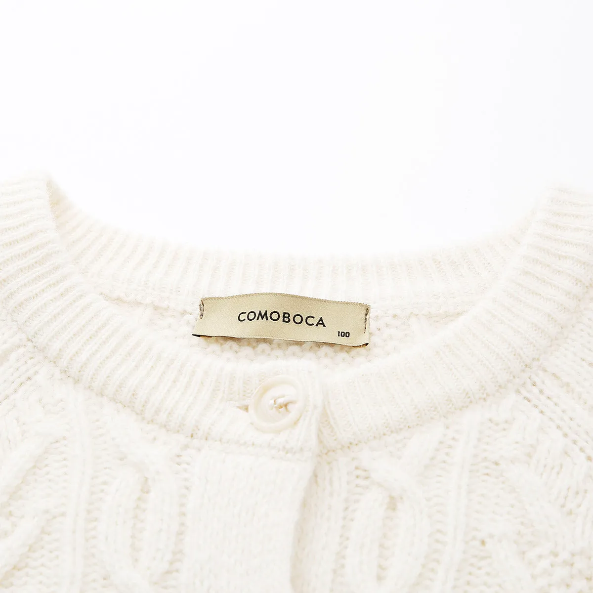 100% Wool Women's Cable Knit Button Cardigan sold by COMOBOCA product image thumbnail 5