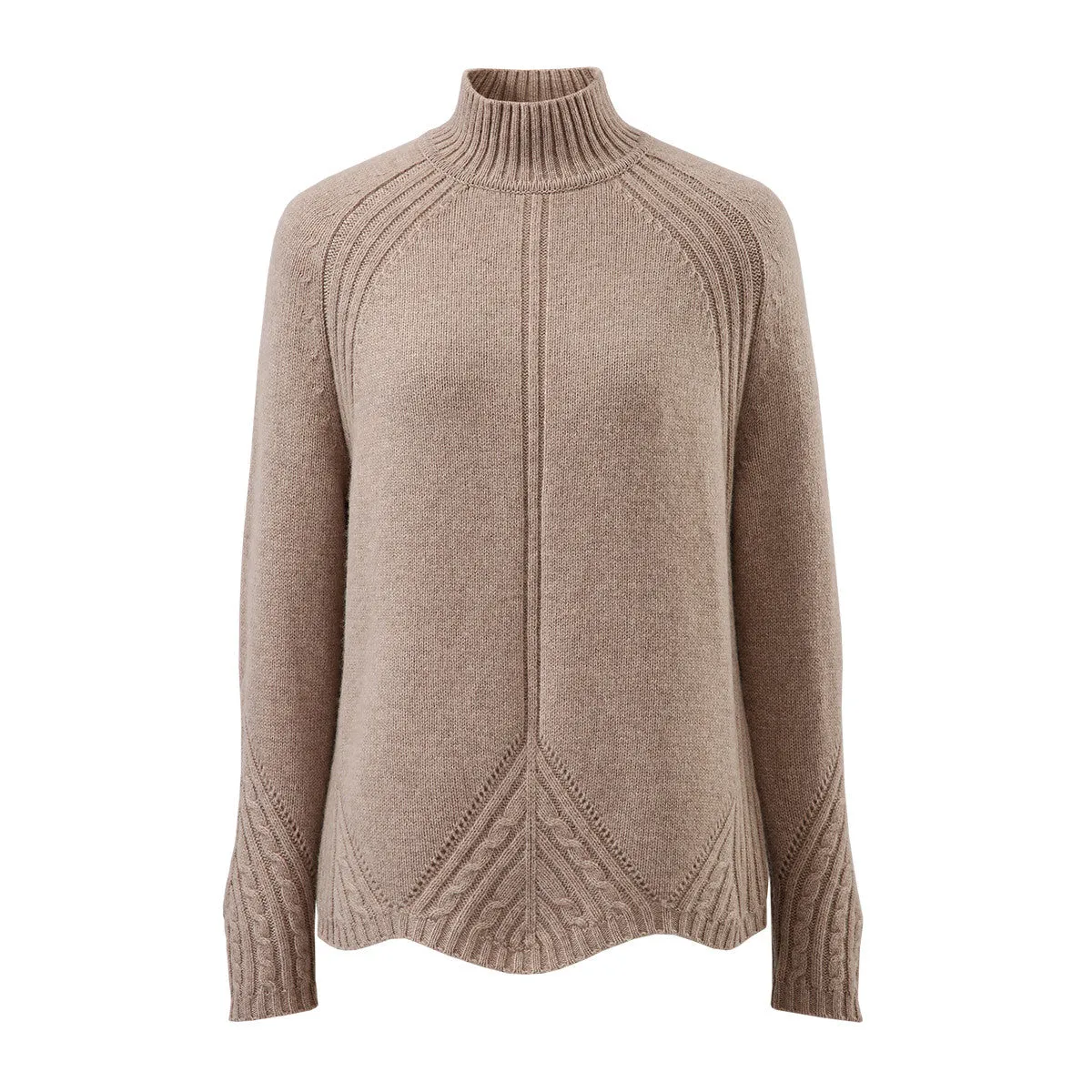 100% Wool Mock Neck Cable Knit Sweater sold by COMOBOCA product image thumbnail 5