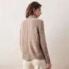 100% Wool Mock Neck Cable Knit Sweater sold by COMOBOCA