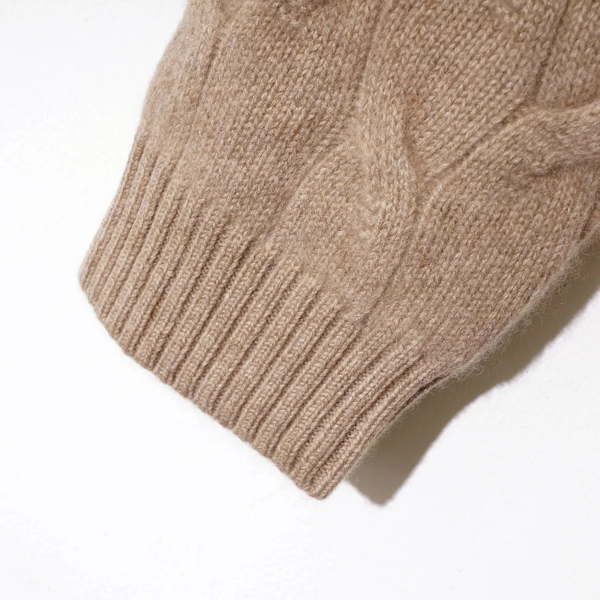 100% Cashmere Cable Knit Tie Coat sold by COMOBOCA product image thumbnail 5