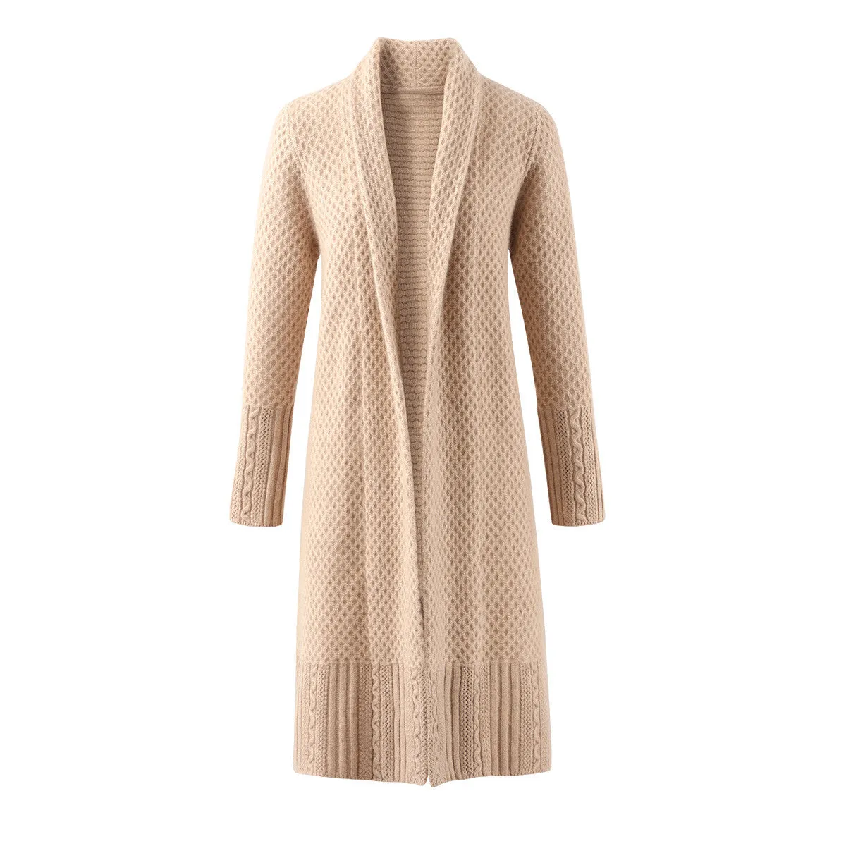 100% Cashmere Women's Knit Cardigan Coat sold by COMOBOCA product image thumbnail 5