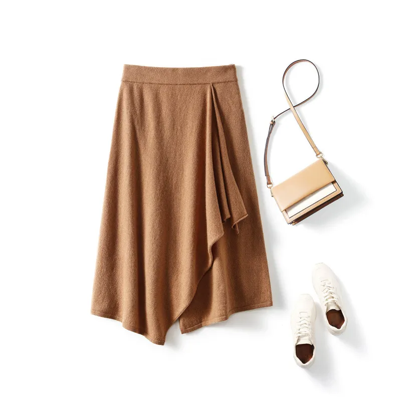 100% Cashmere Womens Knit Skirt sold by COMOBOCA