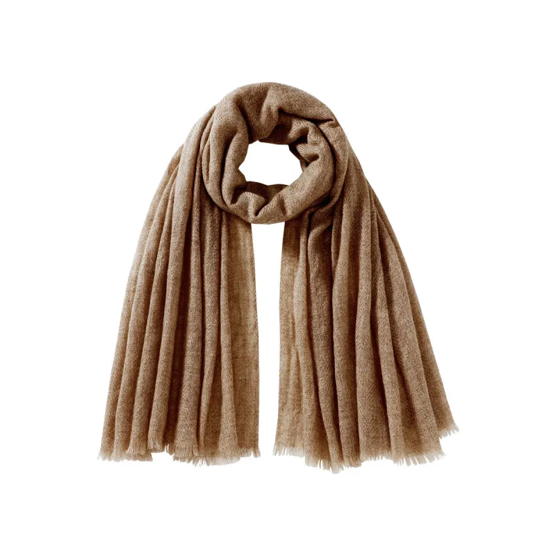 100% Cashmere Fringe Herringbone Scarf sold by COMOBOCA