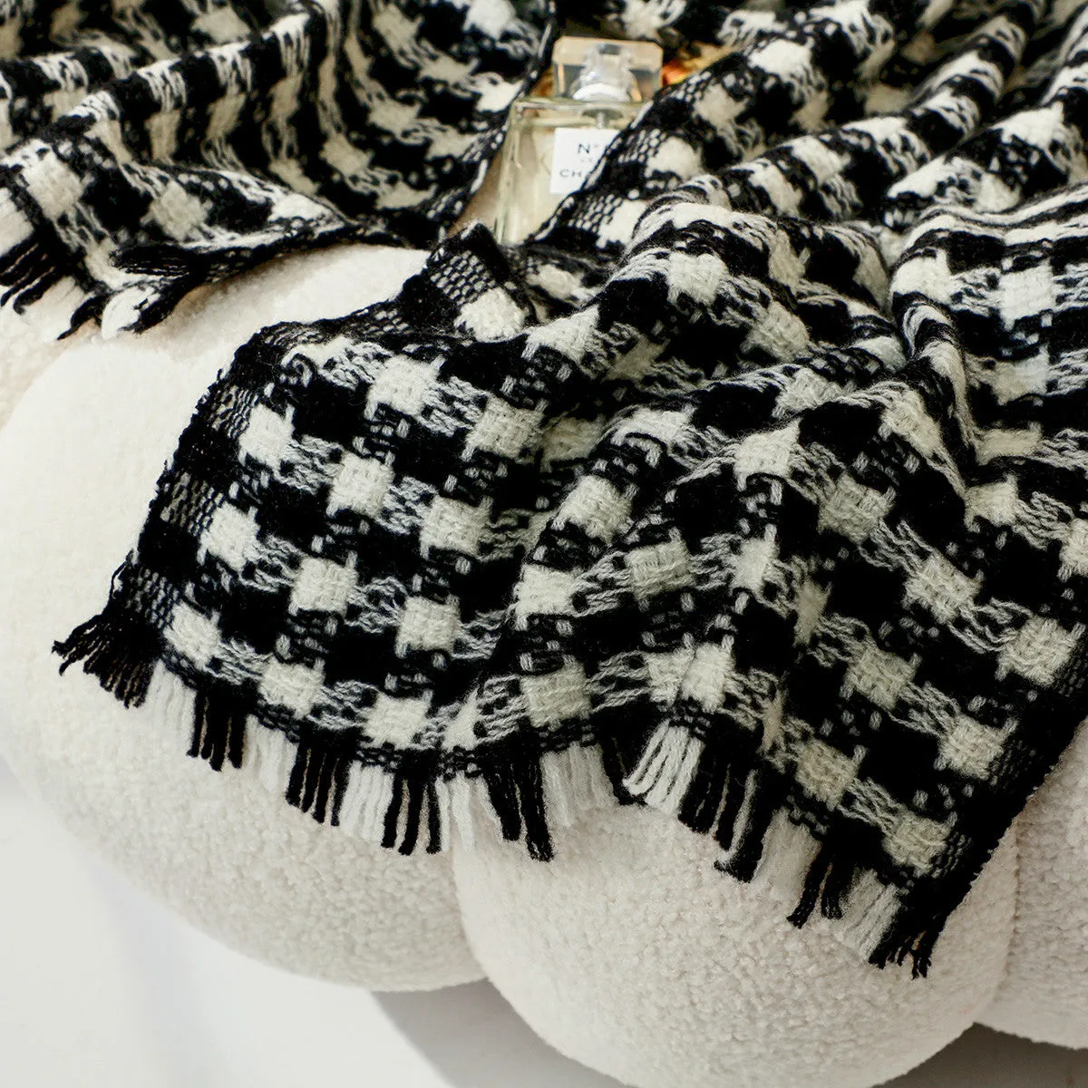 100% Wool Fringe Dense Knit Scarf sold by COMOBOCA product image thumbnail 2