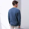 100% Cashmere Mens Round Neck Ribbed Sweater sold by COMOBOCA