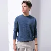 100% Cashmere Mens Round Neck Ribbed Sweater sold by COMOBOCA