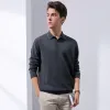 100% Cashmere Mens Ribbed Polo Sweater sold by COMOBOCA