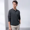 100% Cashmere Mens Ribbed Polo Sweater sold by COMOBOCA