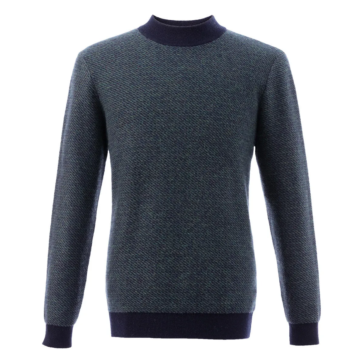 100% Cashmere Mens Color Block Knit Sweater sold by COMOBOCA product image thumbnail 5