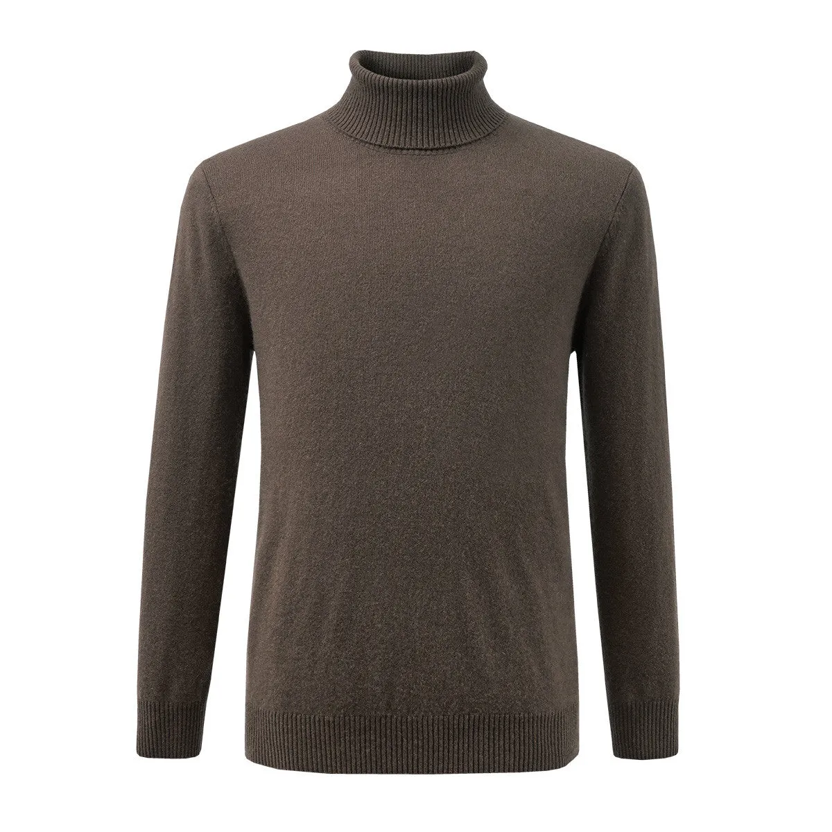 100% Cashmere Men's Ribbed Turtleneck Sweater sold by COMOBOCA product image thumbnail 3
