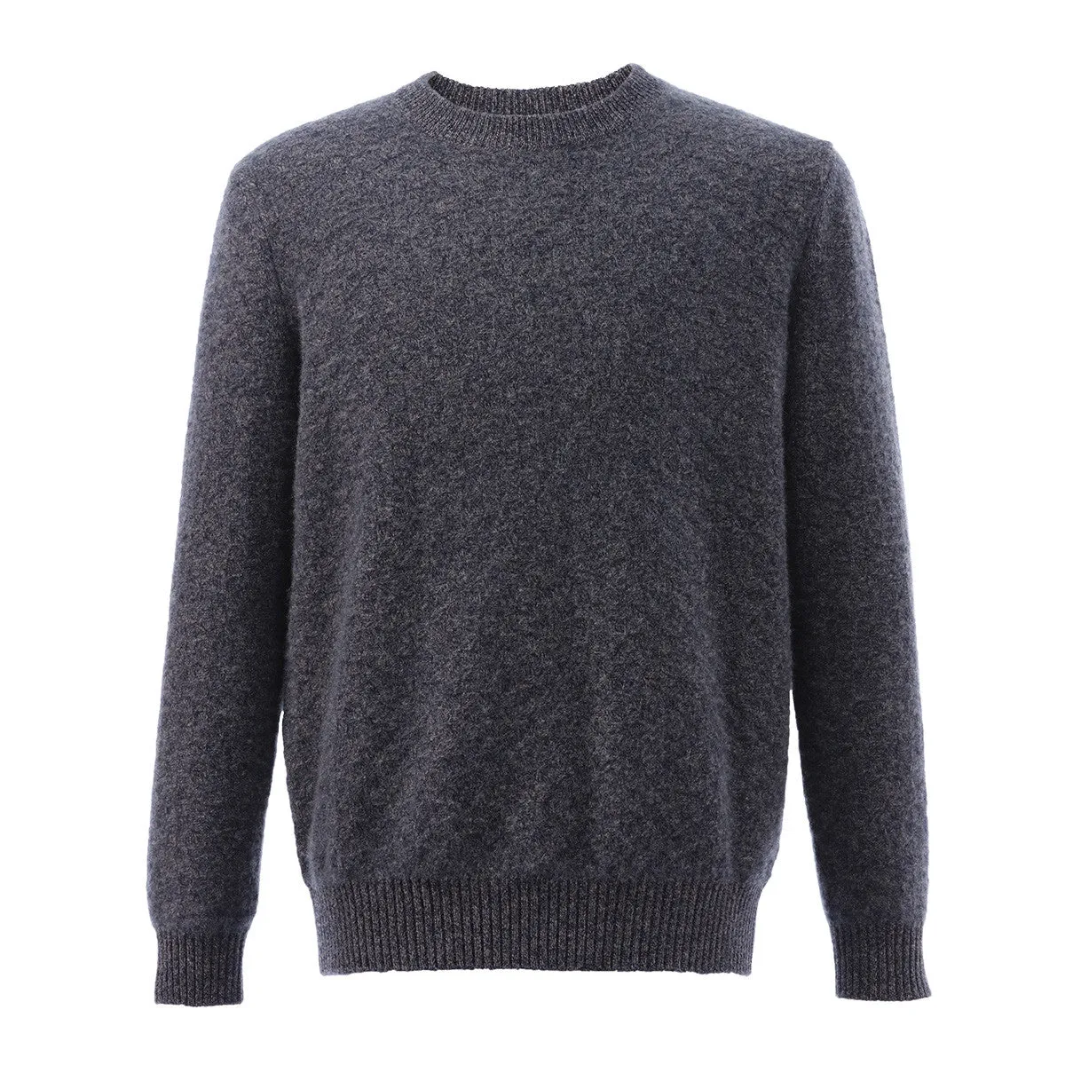 100% Cashmere Mens Ribbed Textured Sweater sold by COMOBOCA product image thumbnail 4