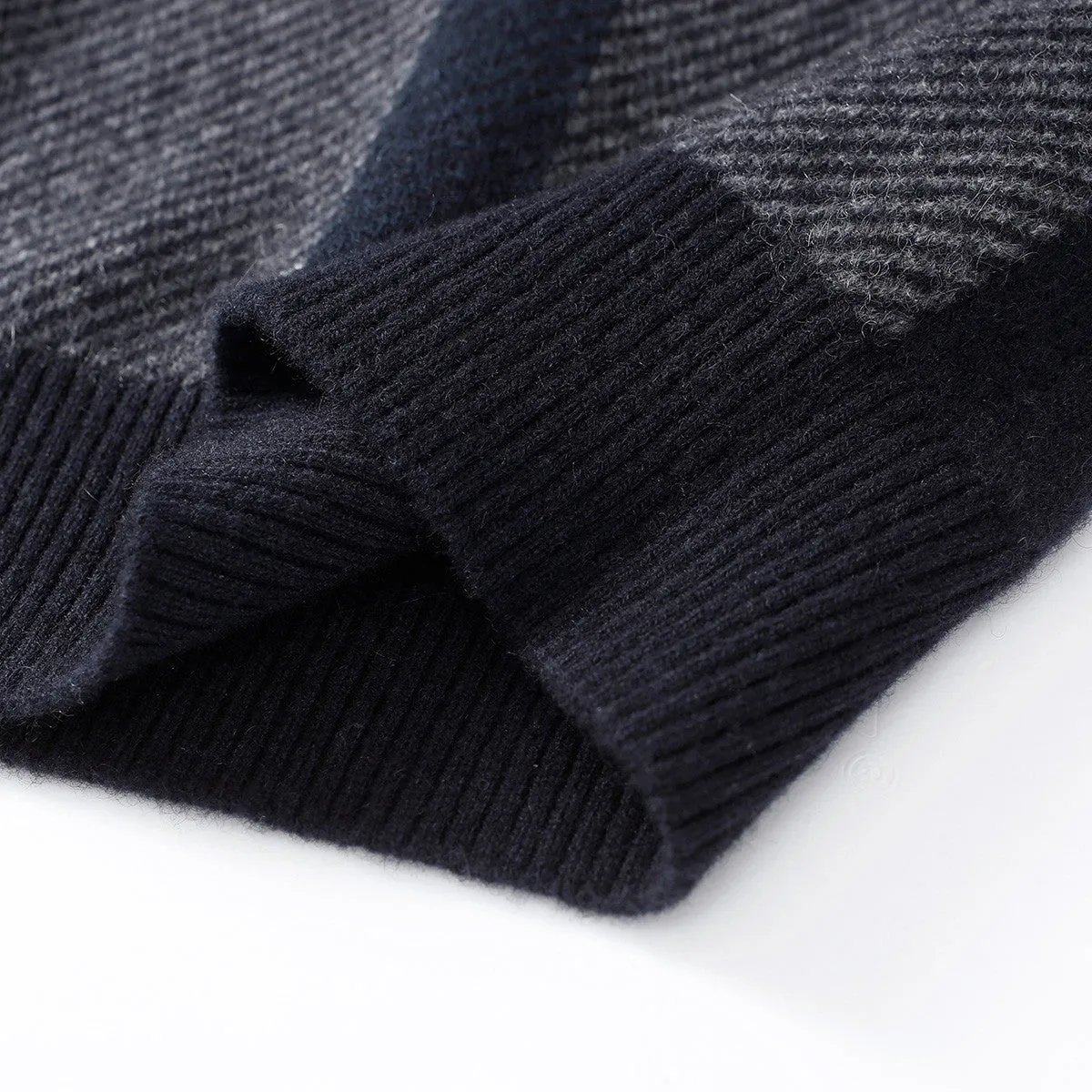 100% Cashmere Mens Ribbed Polo Sweater sold by COMOBOCA product image thumbnail 5