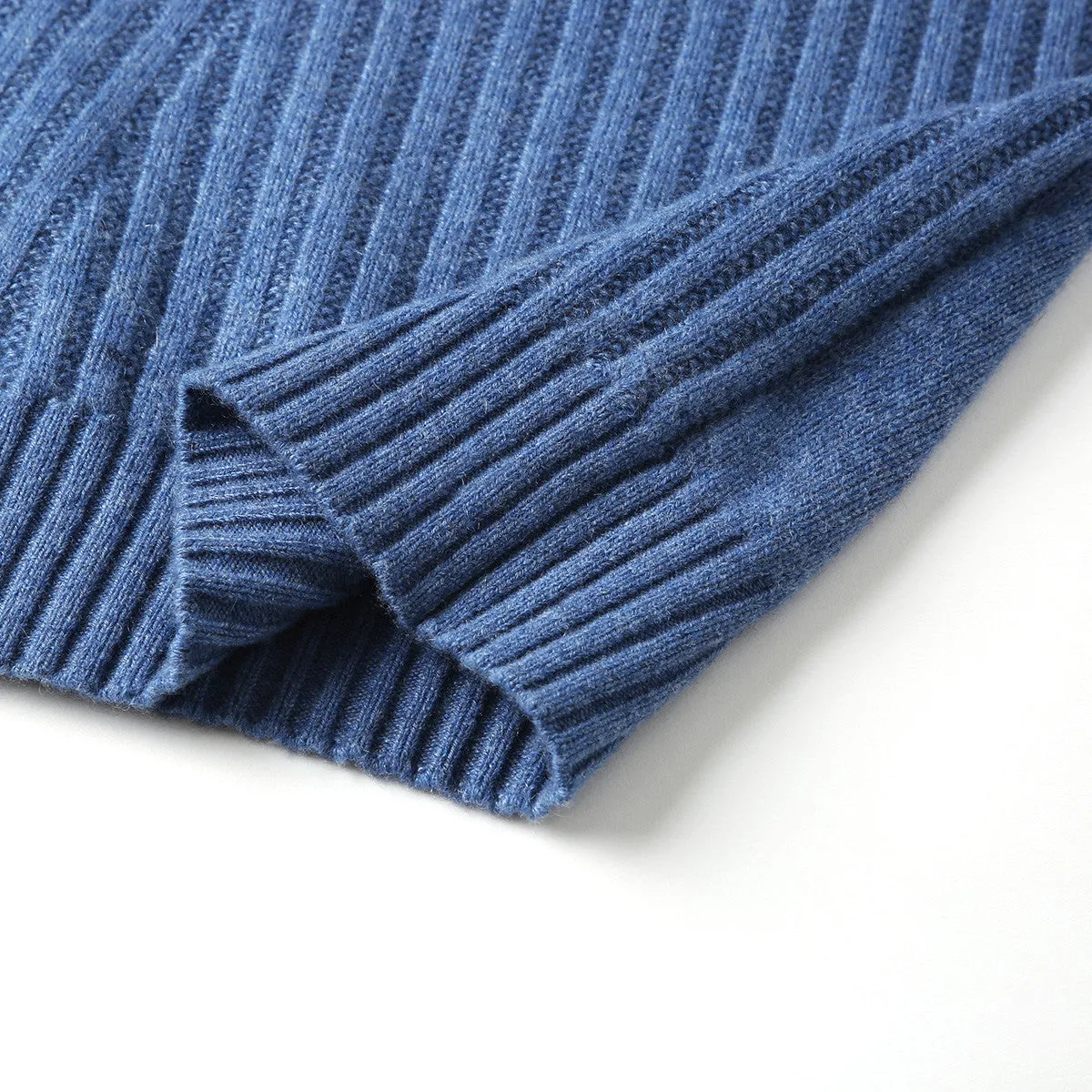 100% Cashmere Mens Ribbed Sweater sold by COMOBOCA product image thumbnail 4