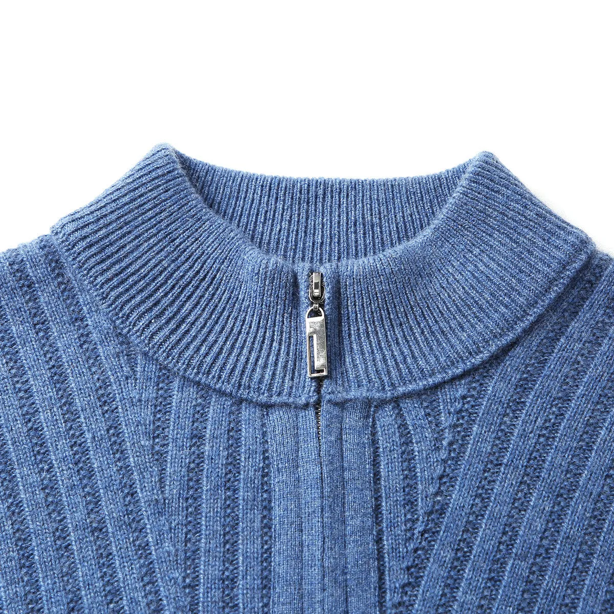 100% Cashmere Mens Ribbed Sweater sold by COMOBOCA product image thumbnail 5