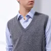 100% Cashmere Men's V-Neck Vest sold by COMOBOCA