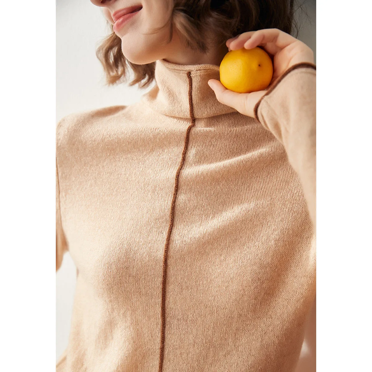 100% Cashmere Turtleneck Base Knit Sweater sold by COMOBOCA product image thumbnail 4