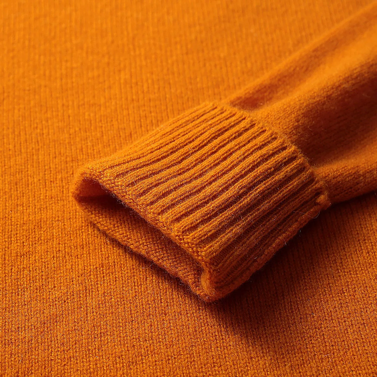 100% Cashmere Mock Neck Cable Knit Sweater sold by COMOBOCA product image thumbnail 4