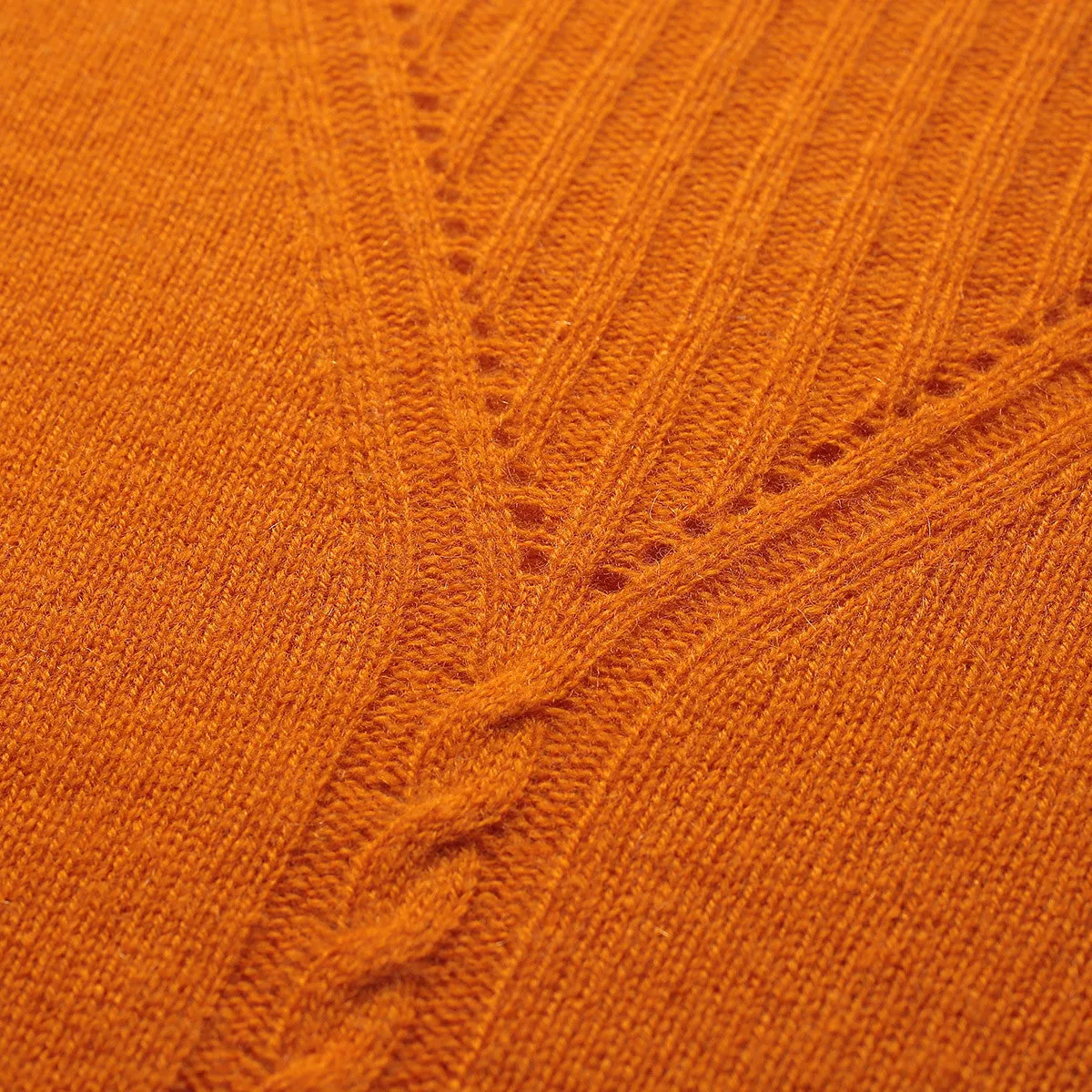 100% Cashmere Mock Neck Cable Knit Sweater sold by COMOBOCA product image thumbnail 3