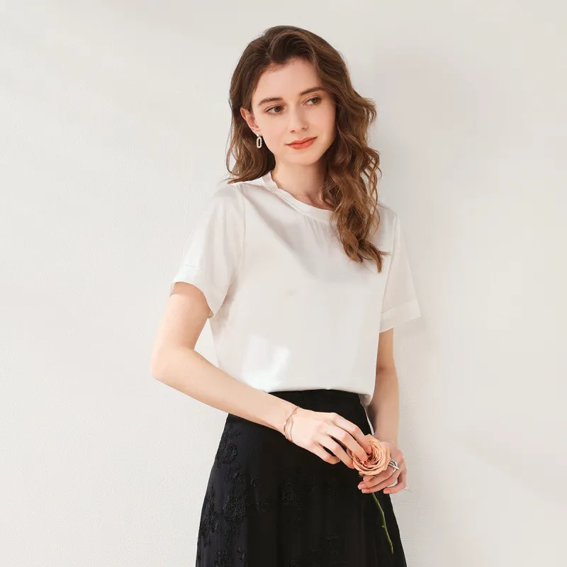 Silk Sports Casual Round Neck T-shirt sold by COMOBOCA