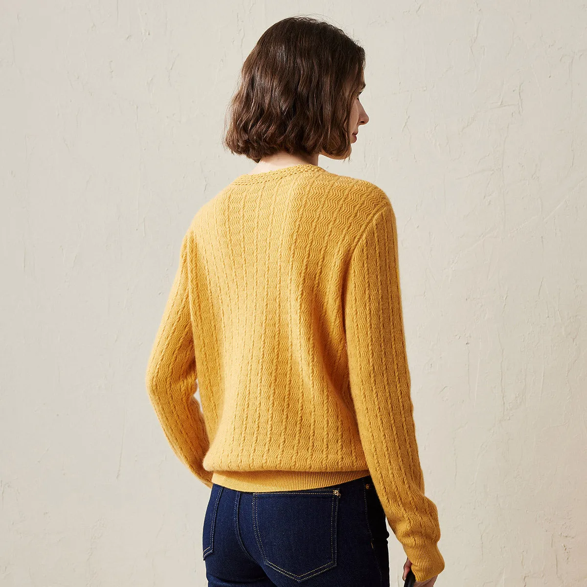 100% Cashmere Women's Knit Sweater with Button Detail sold by COMOBOCA product image thumbnail 2