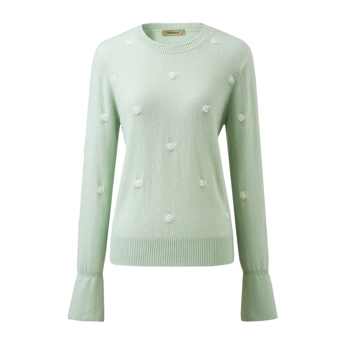 100% Cashmere Women's Cozy Polka Dot Sweater sold by COMOBOCA product image thumbnail 3