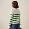 100% Cashmere Cable Knit Striped Sweater with Button Details sold by COMOBOCA