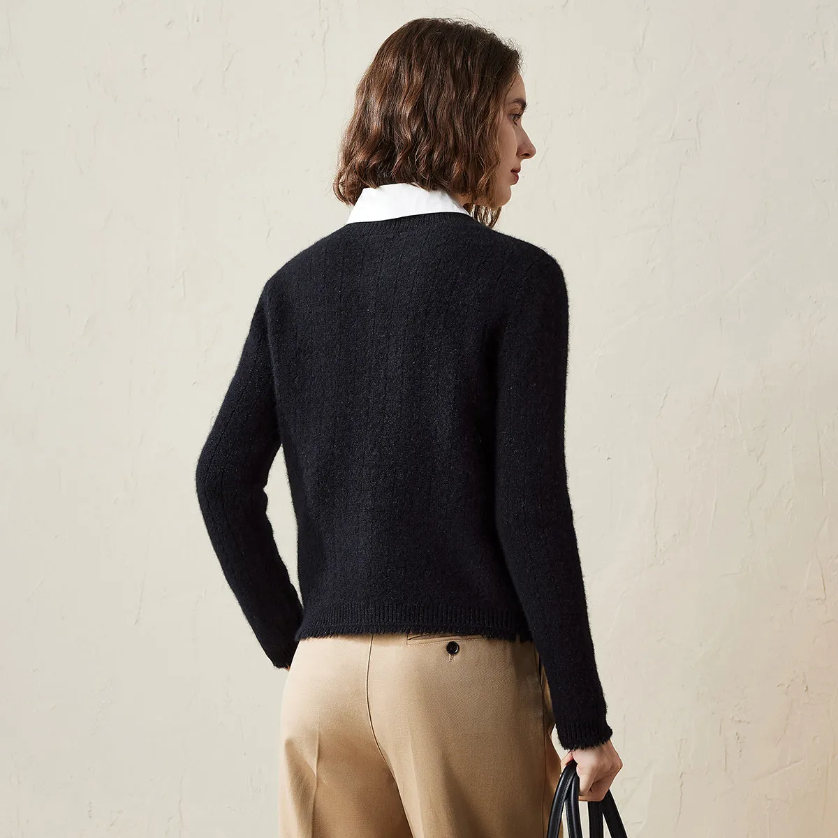 100% Cashmere Women's Knit Button Down Cardigan sold by CB Cashmere product image thumbnail 2