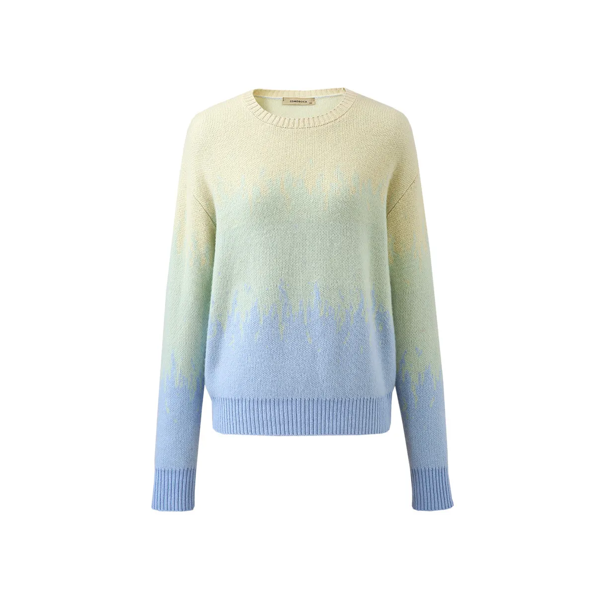100% Cashmere Women's Ombre Gradient Color Knit Sweater sold by CB Cashmere product image thumbnail 4
