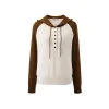 100% Cashmere Women's Color Block Button-Up Hoodie sold by COMOBOCA