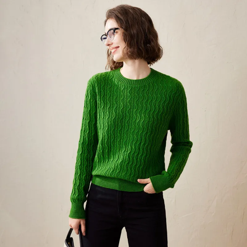 100% Cashmere Women's Classic Cable Knit Sweater sold by COMOBOCA