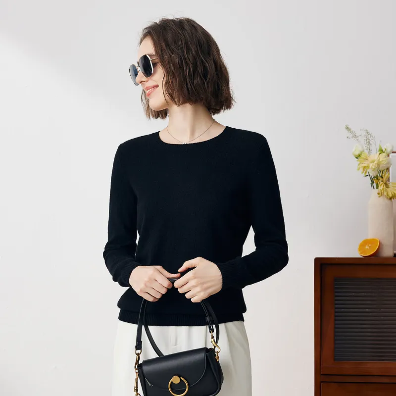 100% Cashmere Women's Round Neck Sweater sold by COMOBOCA