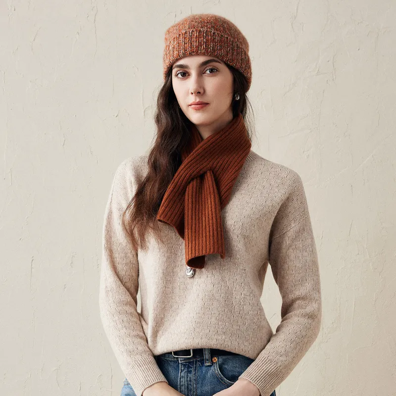 COMOBOCA Cashmere Luxurious Ribbed Scarf sold by COMOBOCA