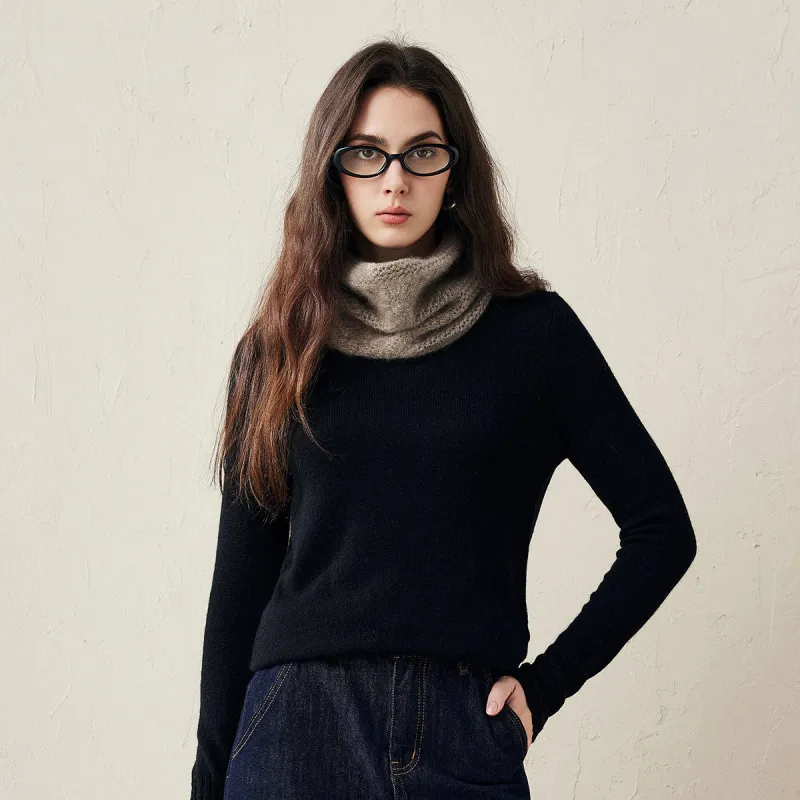 100% Cashmere Cozy Knit Cowl Neck Warmer sold by COMOBOCA