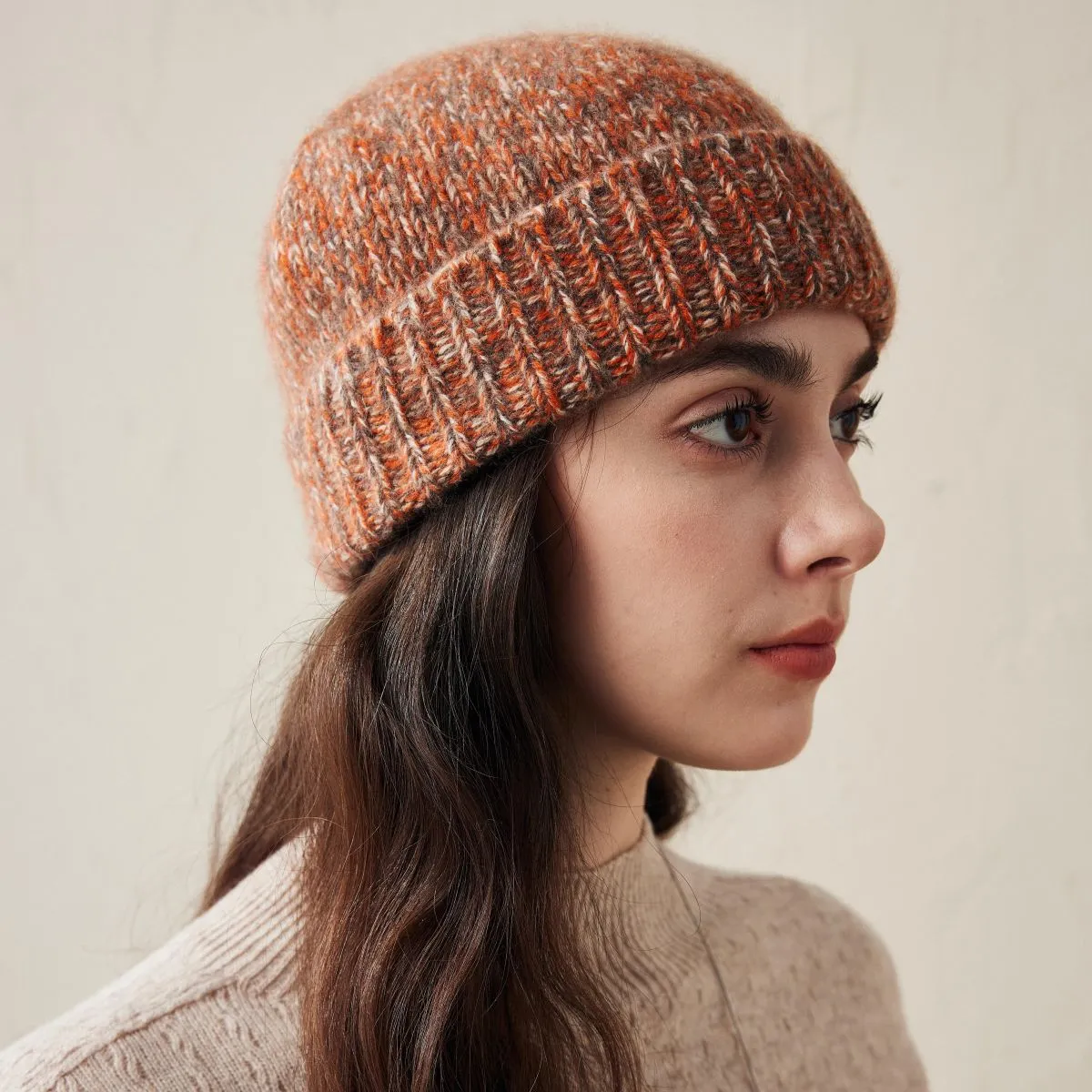 100% Cashmere Ribbed Knit Beanie sold by CB Cashmere