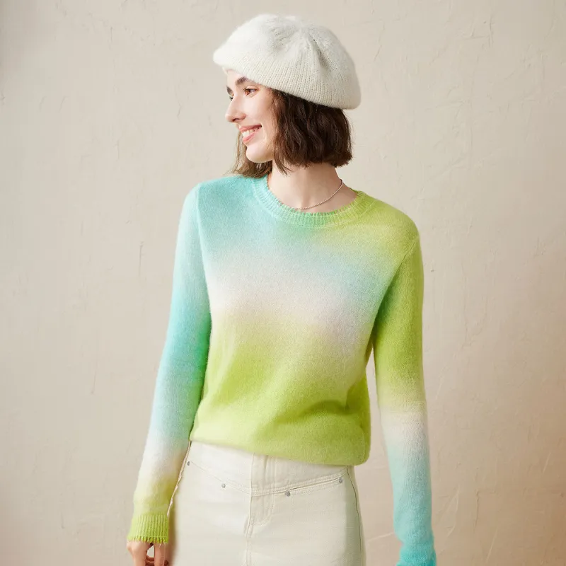 COMOBOCA Cashmere Women's Gradient Ombre Sweater sold by COMOBOCA