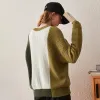 100% Cashmere Women's Color Block Oversized Knit Sweater sold by COMOBOCA