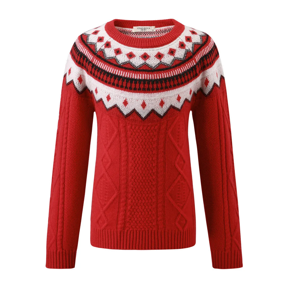 100% Wool Kids' Vintage Inspired Nordic Knit Sweater sold by COMOBOCA product image thumbnail 2
