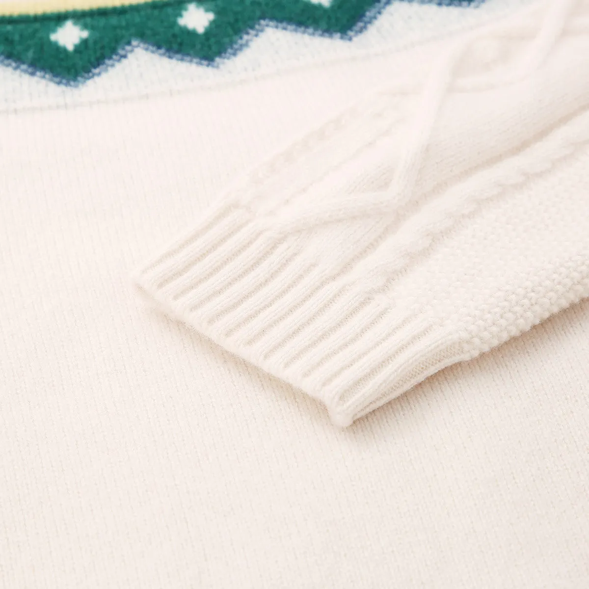100% Wool Kids' Vintage Inspired Nordic Knit Sweater sold by COMOBOCA product image thumbnail 5