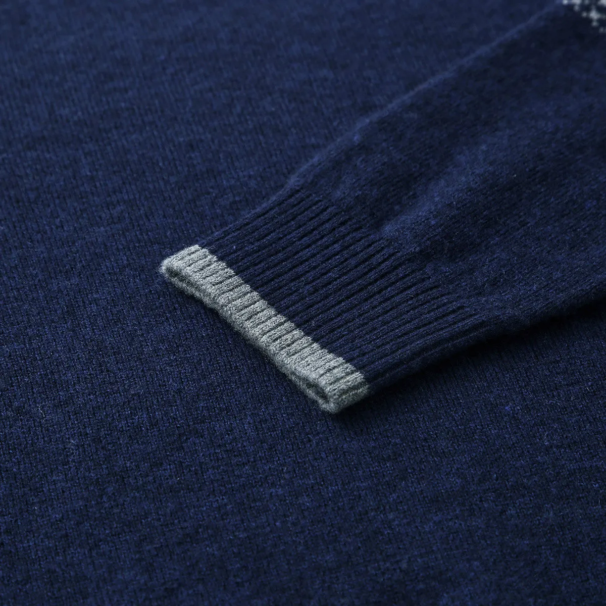 100% Wool Kids' Nordic Reindeer Pattern Knit Sweater sold by COMOBOCA product image thumbnail 3