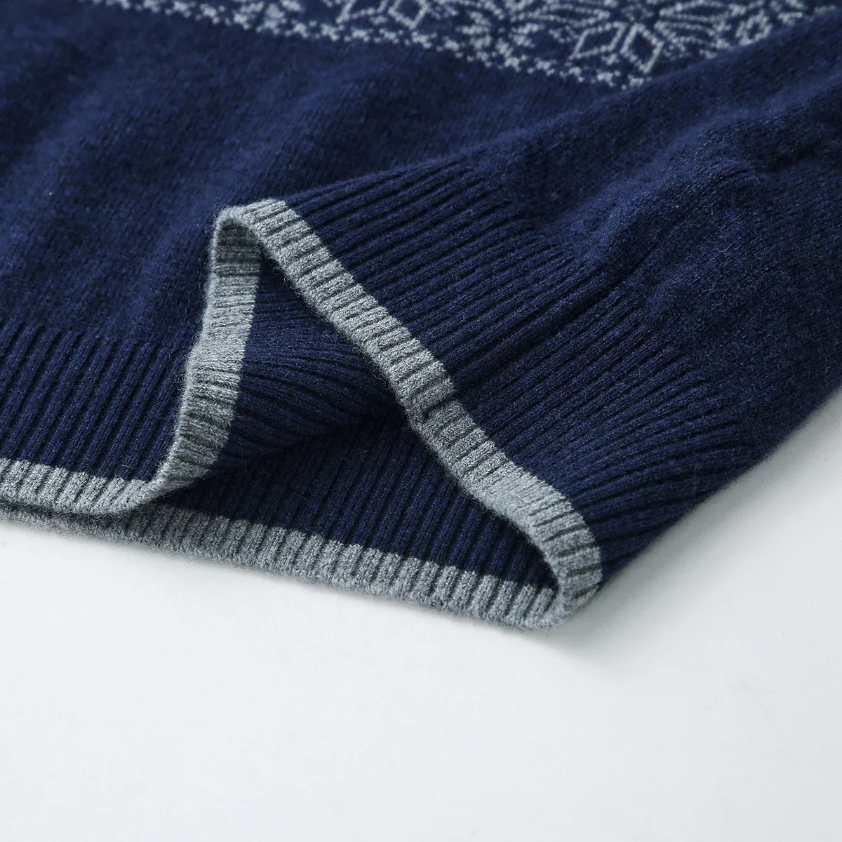 100% Wool Kids' Nordic Reindeer Pattern Knit Sweater sold by COMOBOCA product image thumbnail 4