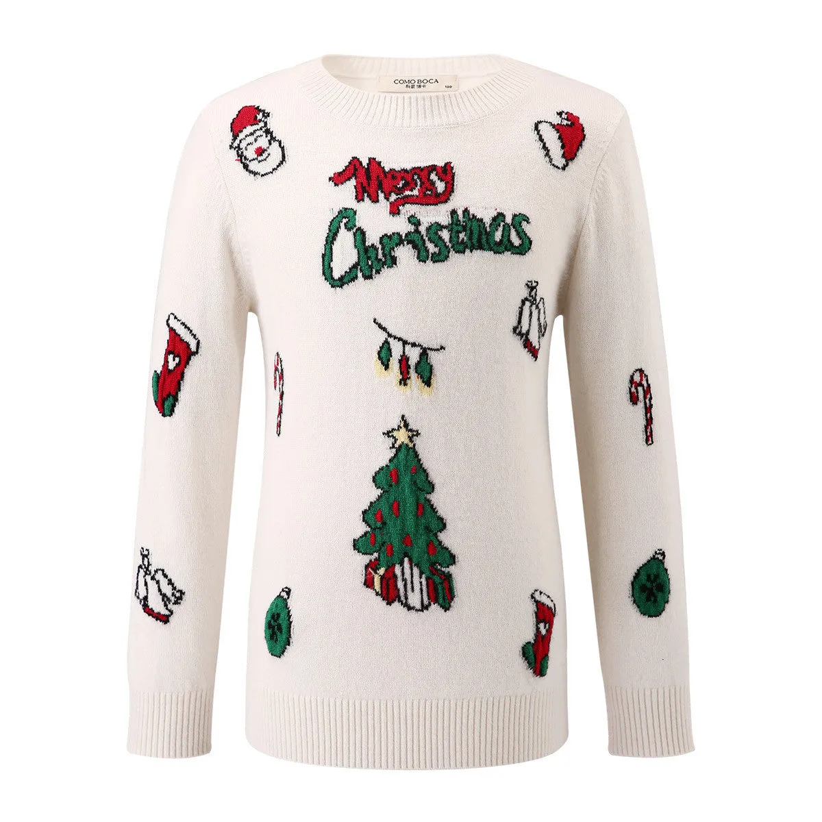 100% Wool Kids' Cozy Christmas Knit Sweater sold by COMOBOCA product image thumbnail 2