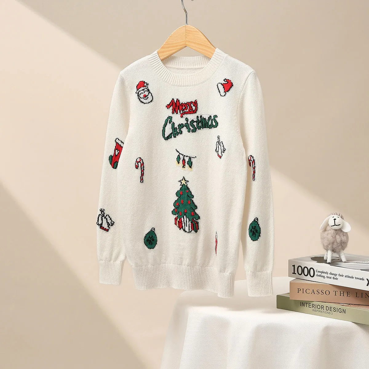 100% Wool Kids' Cozy Christmas Knit Sweater sold by COMOBOCA
