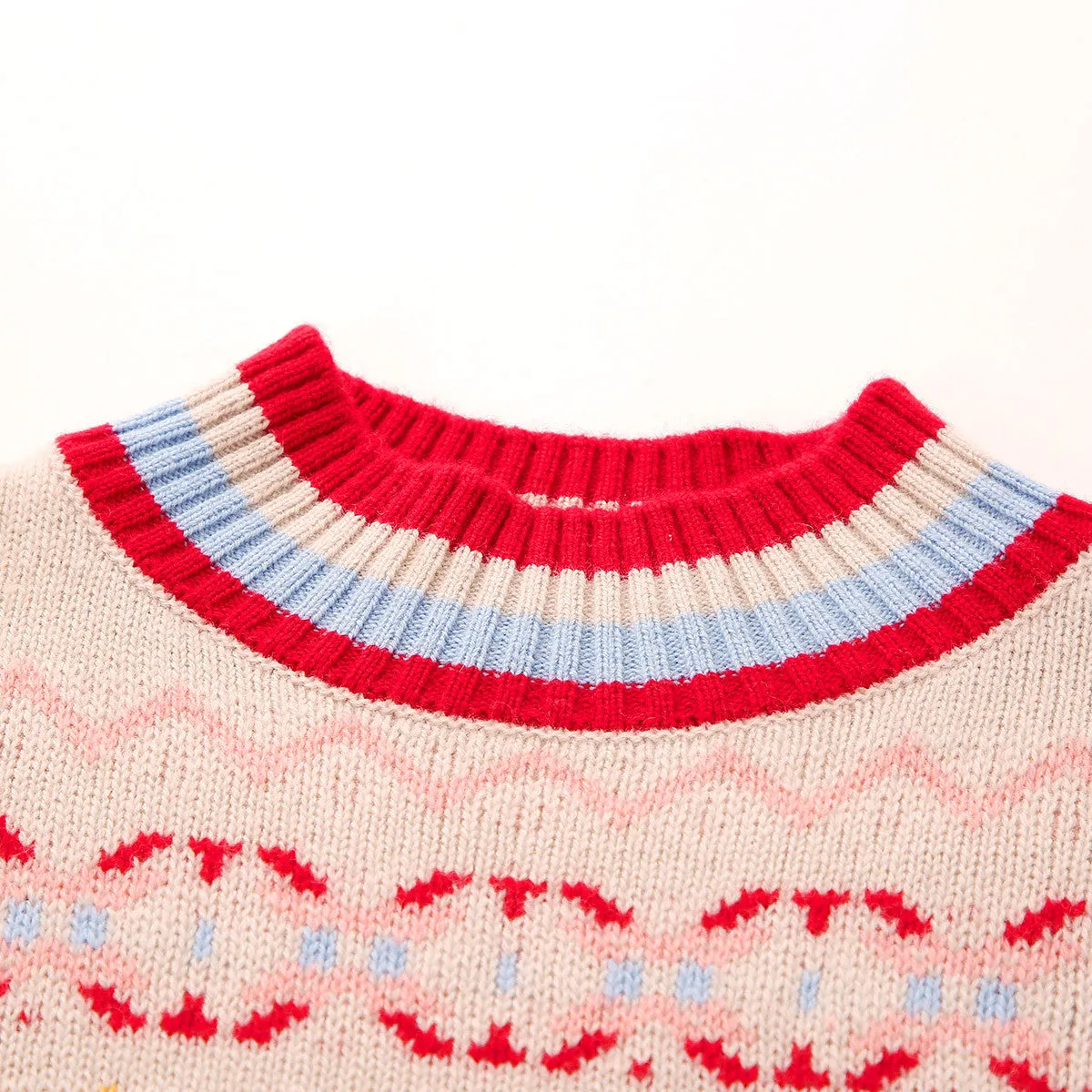 100% Wool Kids' Colorful Nordic Pattern Knit Sweater sold by COMOBOCA product image thumbnail 5