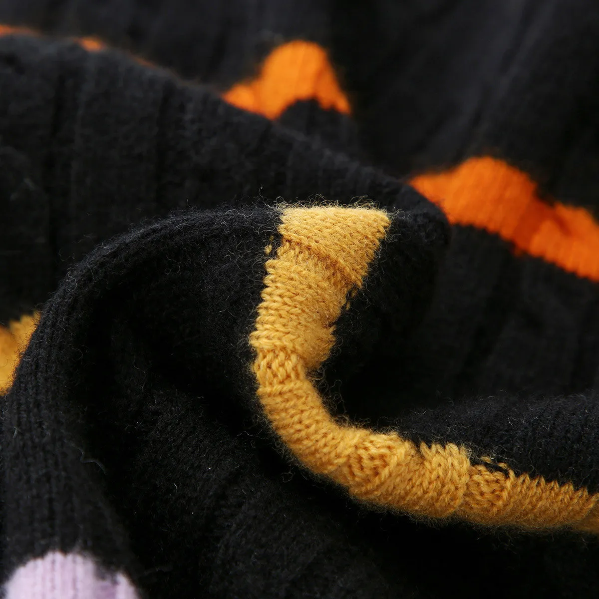 100% Wool Kids' Colorful Striped Knit Sweater sold by COMOBOCA product image thumbnail 5