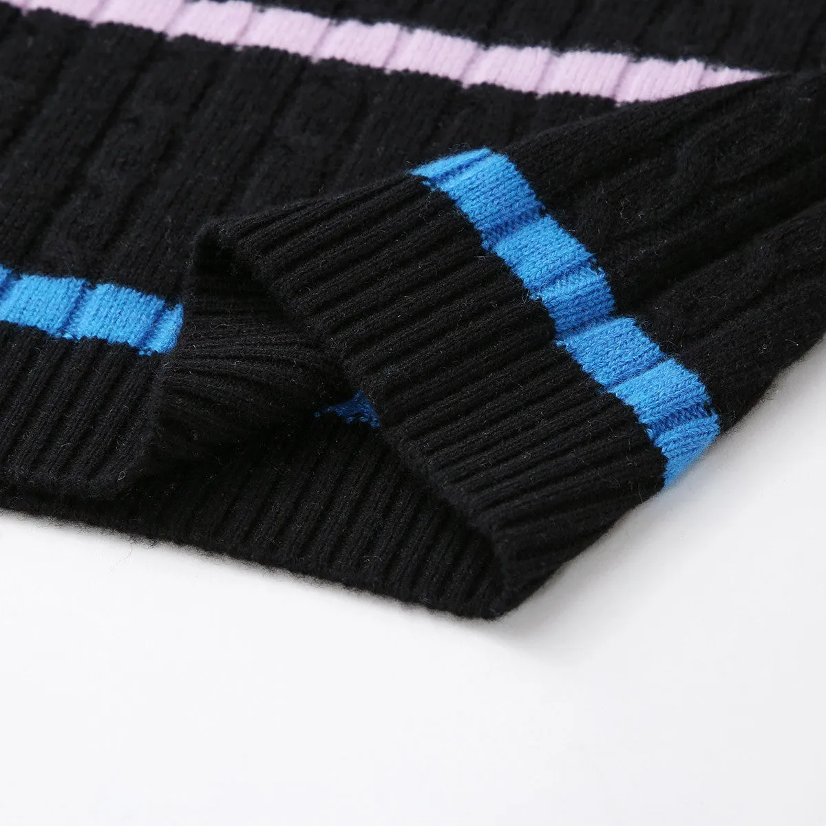 100% Wool Kids' Colorful Striped Knit Sweater sold by COMOBOCA product image thumbnail 3