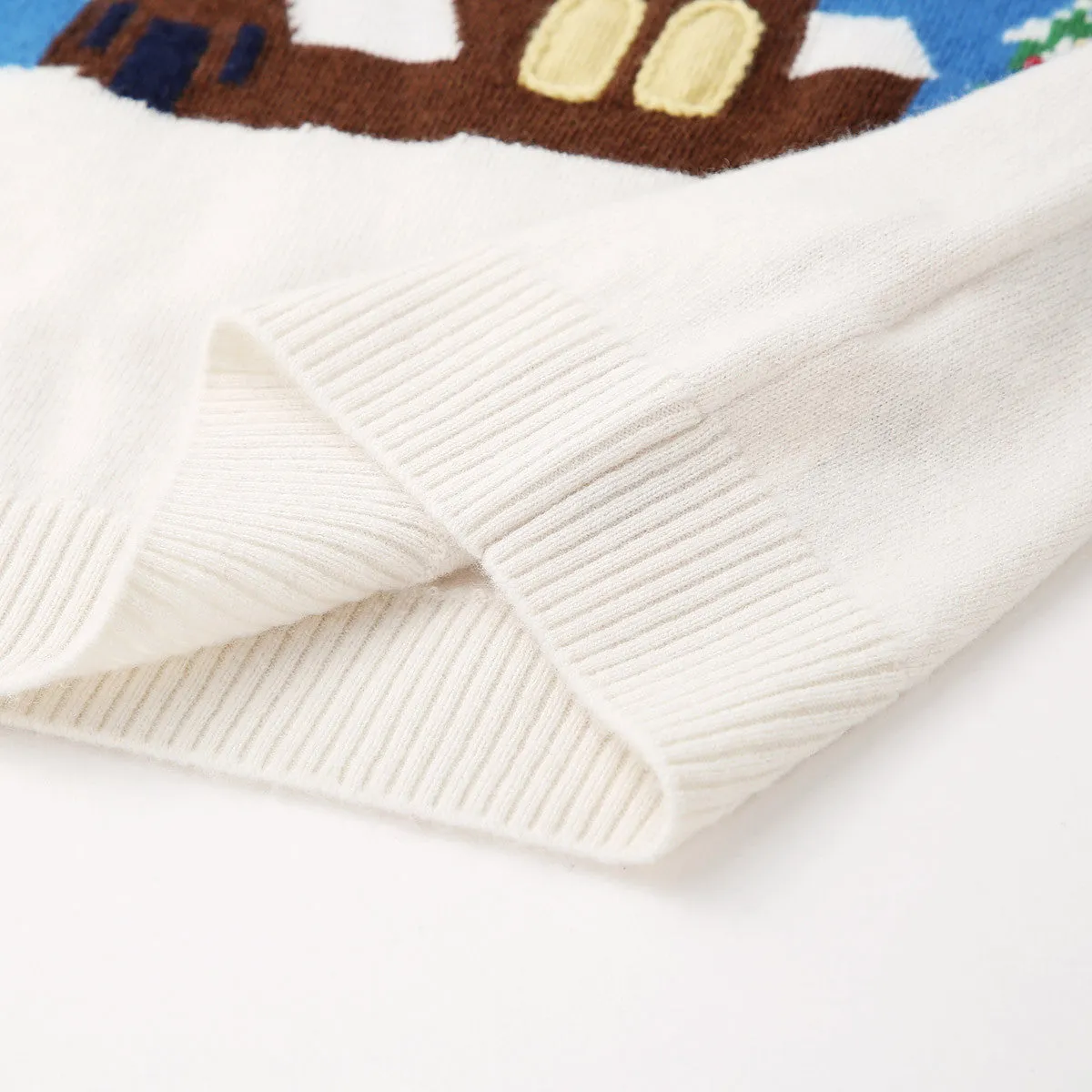 100% Wool Kids' Scenic Holiday Church Knit Sweater sold by COMOBOCA product image thumbnail 4