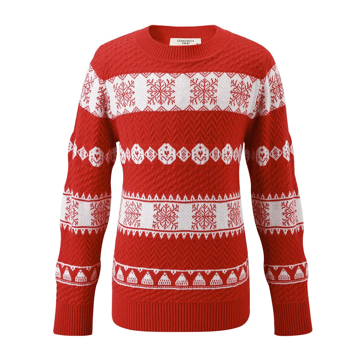 100% Wool Kids' Nordic Snowflake Knit Sweater sold by COMOBOCA product image thumbnail 2