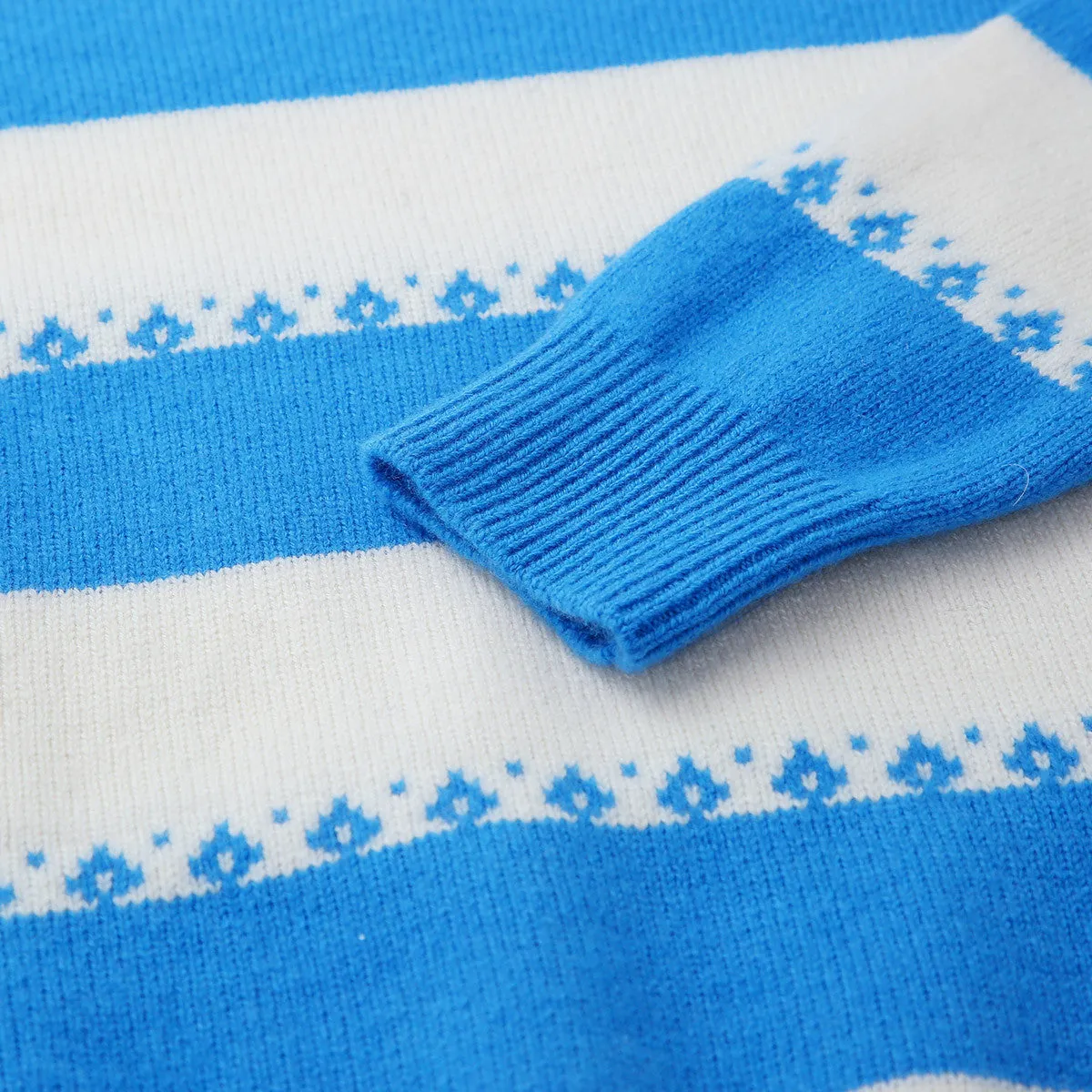 100% Wool Kids' Striped Nordic Pattern Knit Sweater sold by COMOBOCA product image thumbnail 3