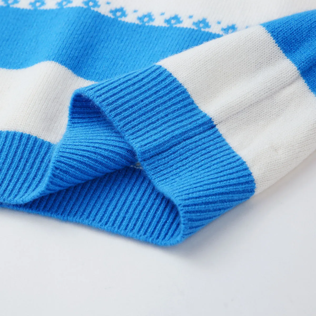 100% Wool Kids' Striped Nordic Pattern Knit Sweater sold by COMOBOCA product image thumbnail 4